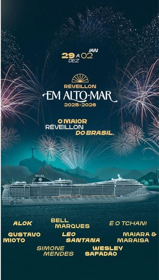 Navio Reveillon em Alto Mar